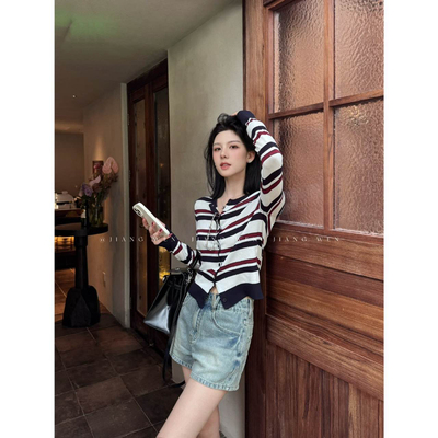 姜雯牛仔短裤女夏天外穿薄款超短裤复古美式热裤高腰显瘦2025新款