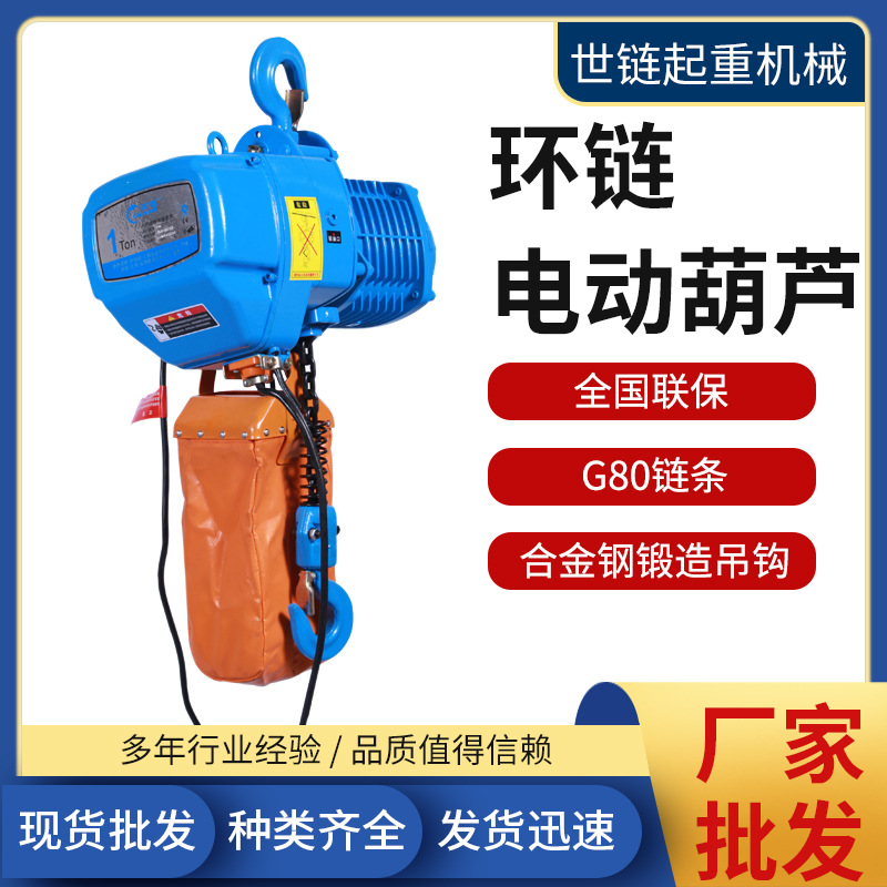 固定运行式鬼头款环链电动葫芦380v一吨6米2T3T5T9M电动葫芦