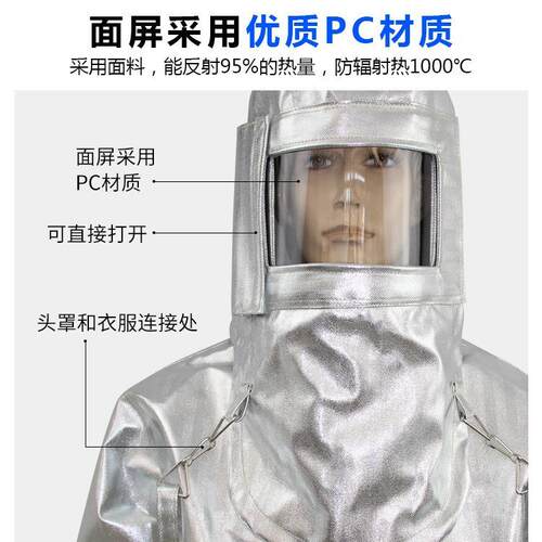 1ABL-Z022000度ABL钢-Z022铝箔面耐高套温隔热头防火防护罩头罩炼