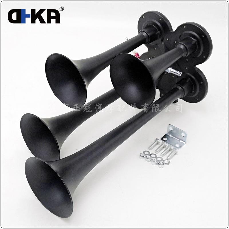 DH现KA亚冠-S0AS034AS34A货12V/24V四管黑色镀铬电控气叭喇卡车货