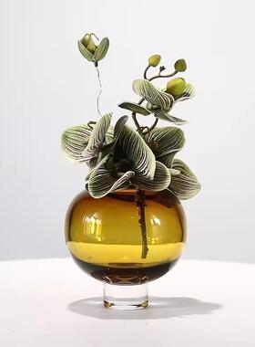 现代简约仿绿真小植花艺插花面洽谈桌样板房意73288茶几餐桌软装