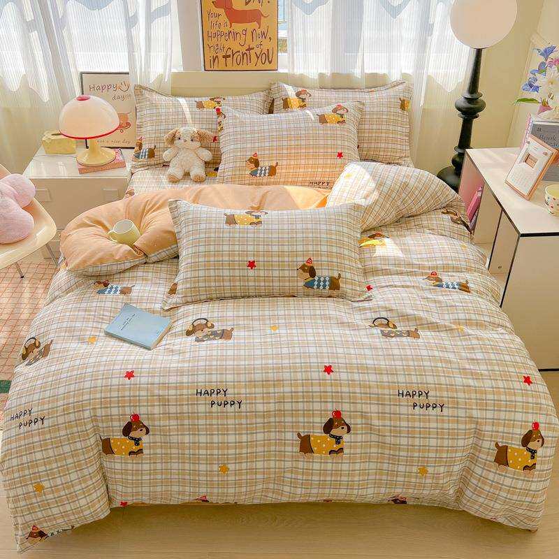 单学生宿舍a类njjj2591婴级纯全母棉罩床上四件套秋冬被磨毛南通4