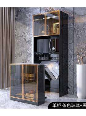 玻璃门靠89599酒柜一体餐桌家储物餐边柜伸缩吧台约墙用折叠饭简