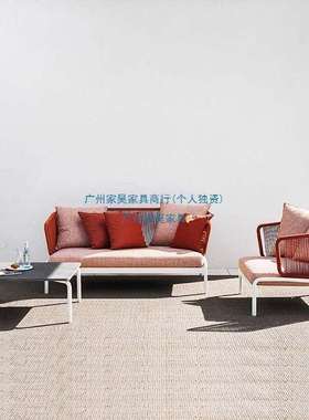 户外休闲家具制沙园发组合露天阳台编椅样板藤房庭院藤花沙100676