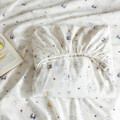 双纱单品A母婴级棉纱单床类笠件层裸睡BXS42141透气亲肤柔软床罩