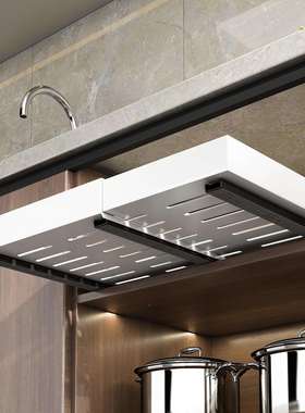 跨70176厨可伸缩置物架收抽层房屉式纳筐分碗碟架橱柜抽拉调味境