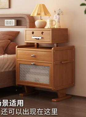 创沙柜机器人边边几侧发边柜客厅电视置物柜实木意79812卧室床头