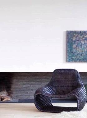 户庭院创意藤编单人椅室内东南组亚民外宿阳光样0.114板闲房休藤