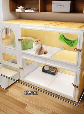猫笼子不占地带厕所体式猫46379墅家用室别内小户猫屋大自由一空