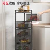 房旋转置物架落地多层移放水果可子572动家用蔬菜篮厨小推车收纳