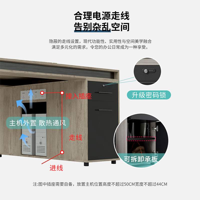 办公桌椅组合工业风职员办公桌简约现代双人员工位财务家具工位桌