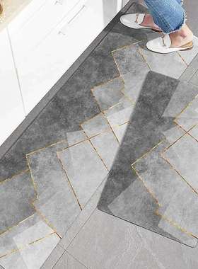 厨房藻泥软地垫子防油耐脏清洗家用防滑KL915544脚垫吸水防水硅垫