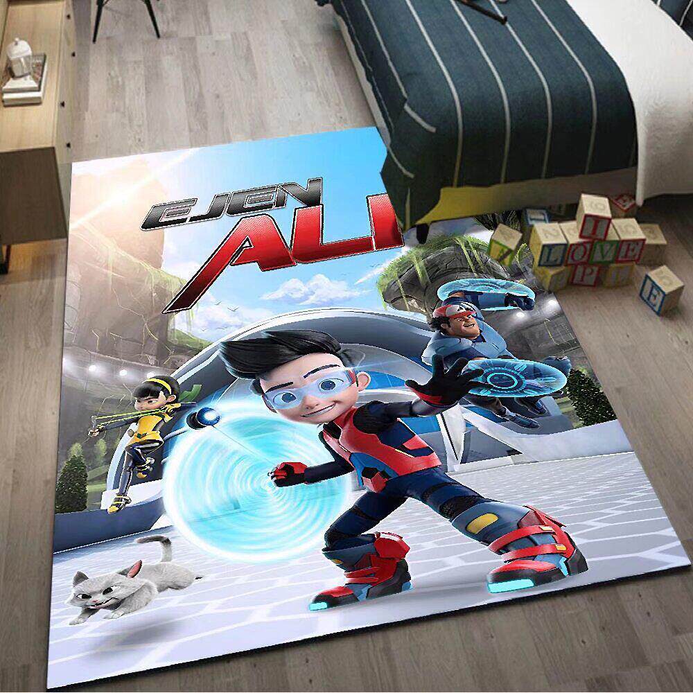 儿童房间地毯男孩卧室床边毯客厅赛汽车太空阅读区学习书桌椅地垫