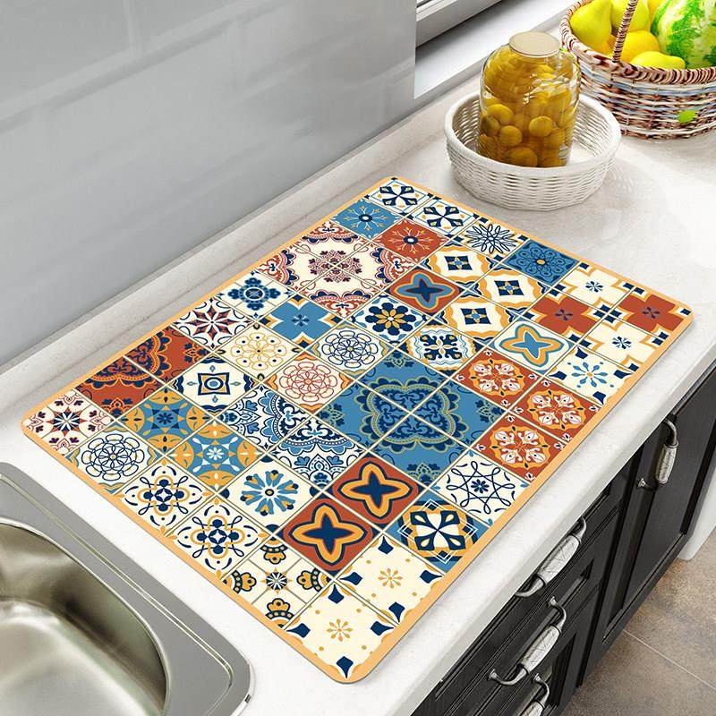 桌面餐具干燥垫咖啡机厨房台面沥水垫吸水洗手台防滑隔热碗垫杯垫,居家布艺,餐垫,淘宝优惠券,粉丝福利购,淘宝优惠卷