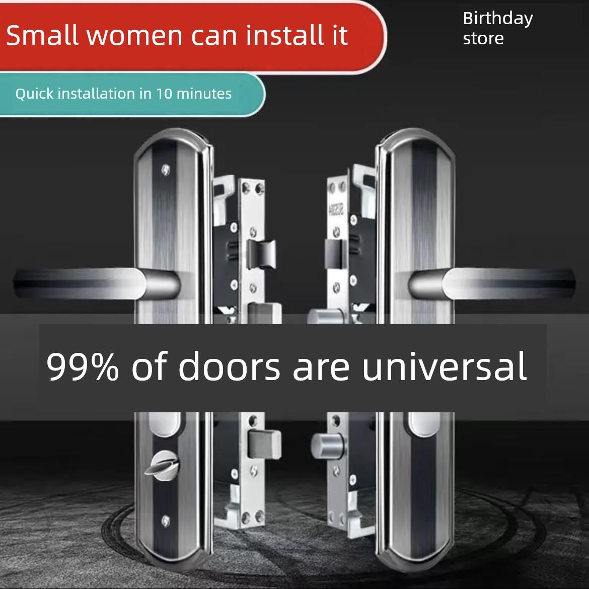 防盗门锁具套装加厚通用型带锁芯和锁体全套家用大门锁三件套