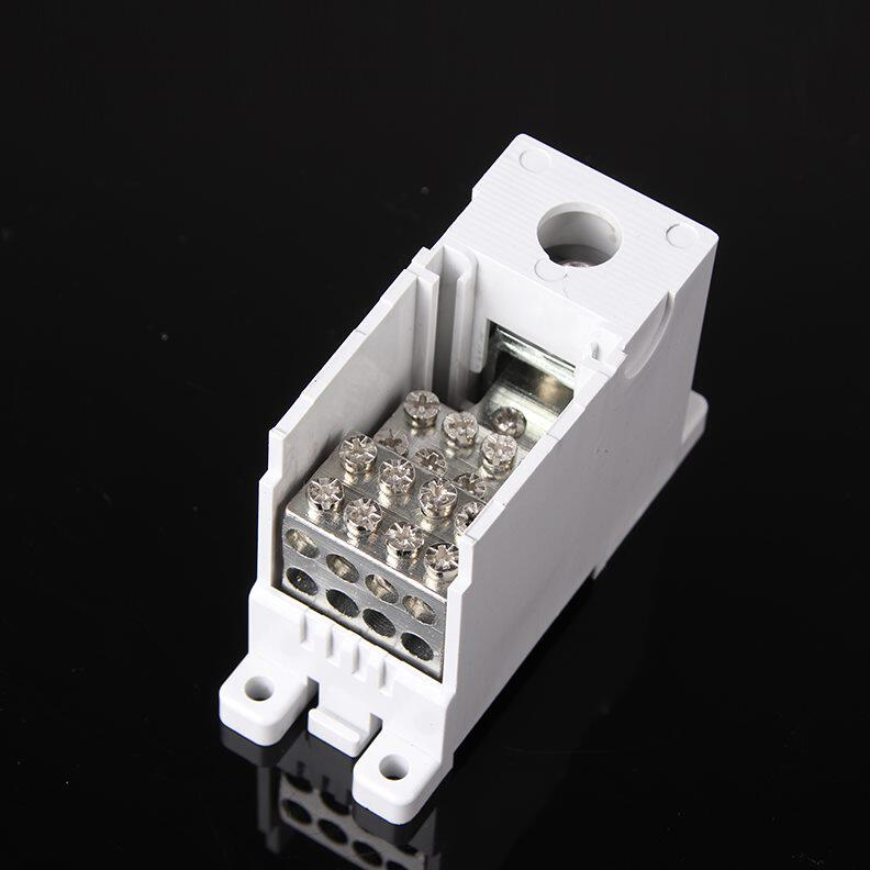 fj6q一进八出电线分线盒配电箱导轨分线器1进8出自升式接线盒纯铜