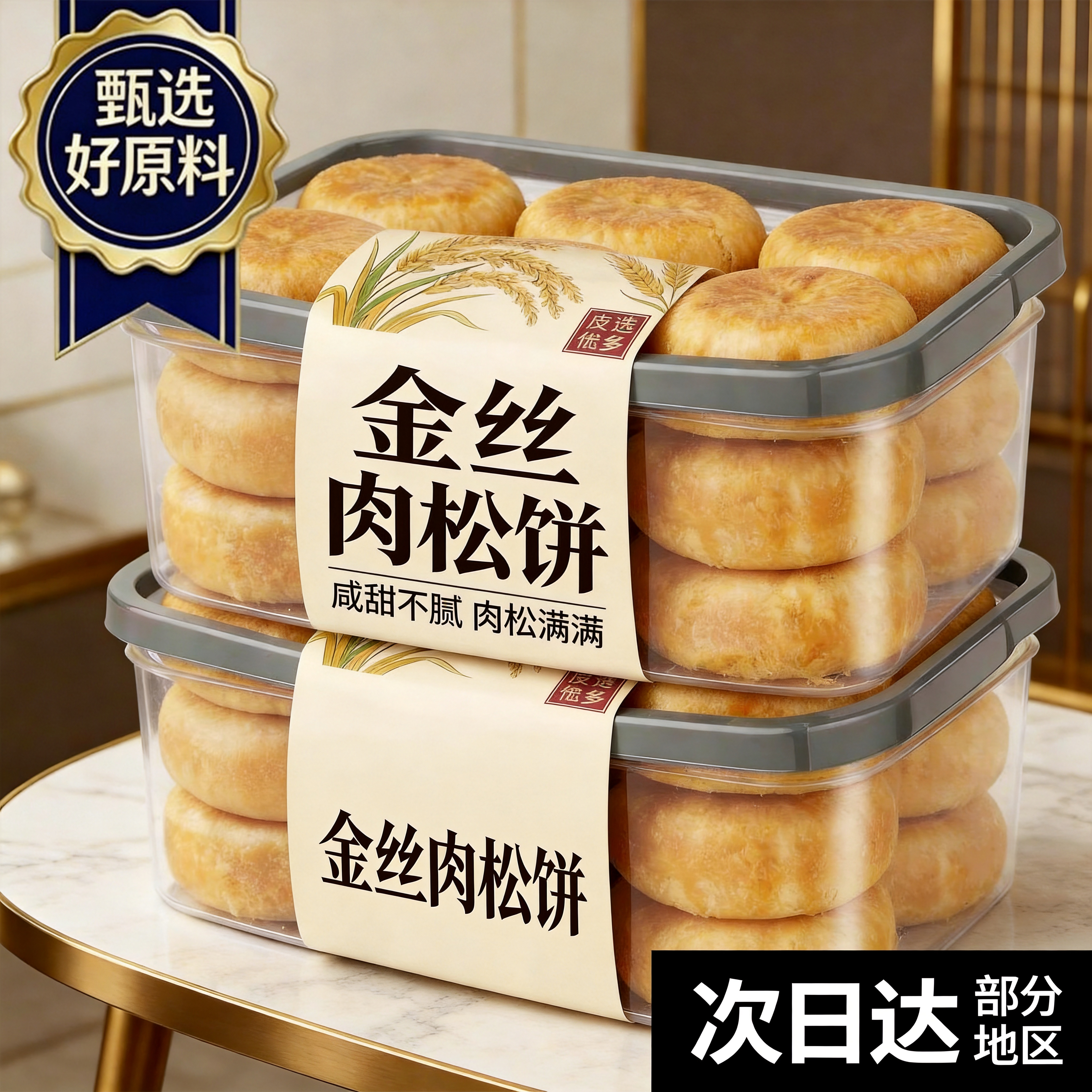 正宗肉松饼官方旗舰店金丝肉松饼独立包装早餐传统糕点小零食食品