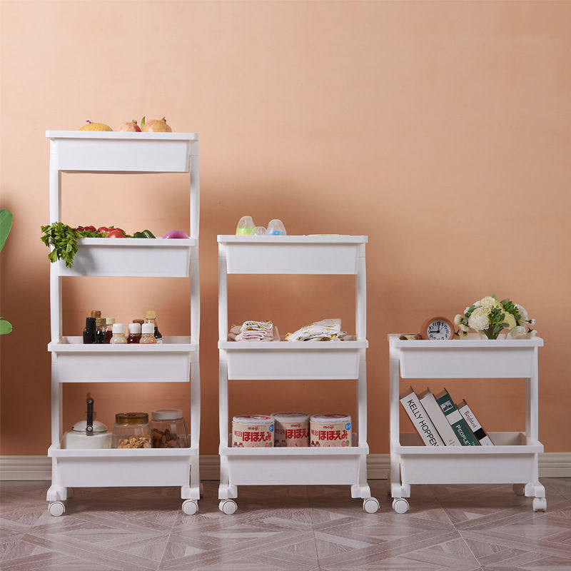厂家置地式滚轮收纳整理架 厨房收纳置物架 卧室卫浴收纳多层,收纳整理,CD架,淘宝优惠券,粉丝福利购,淘宝优惠卷