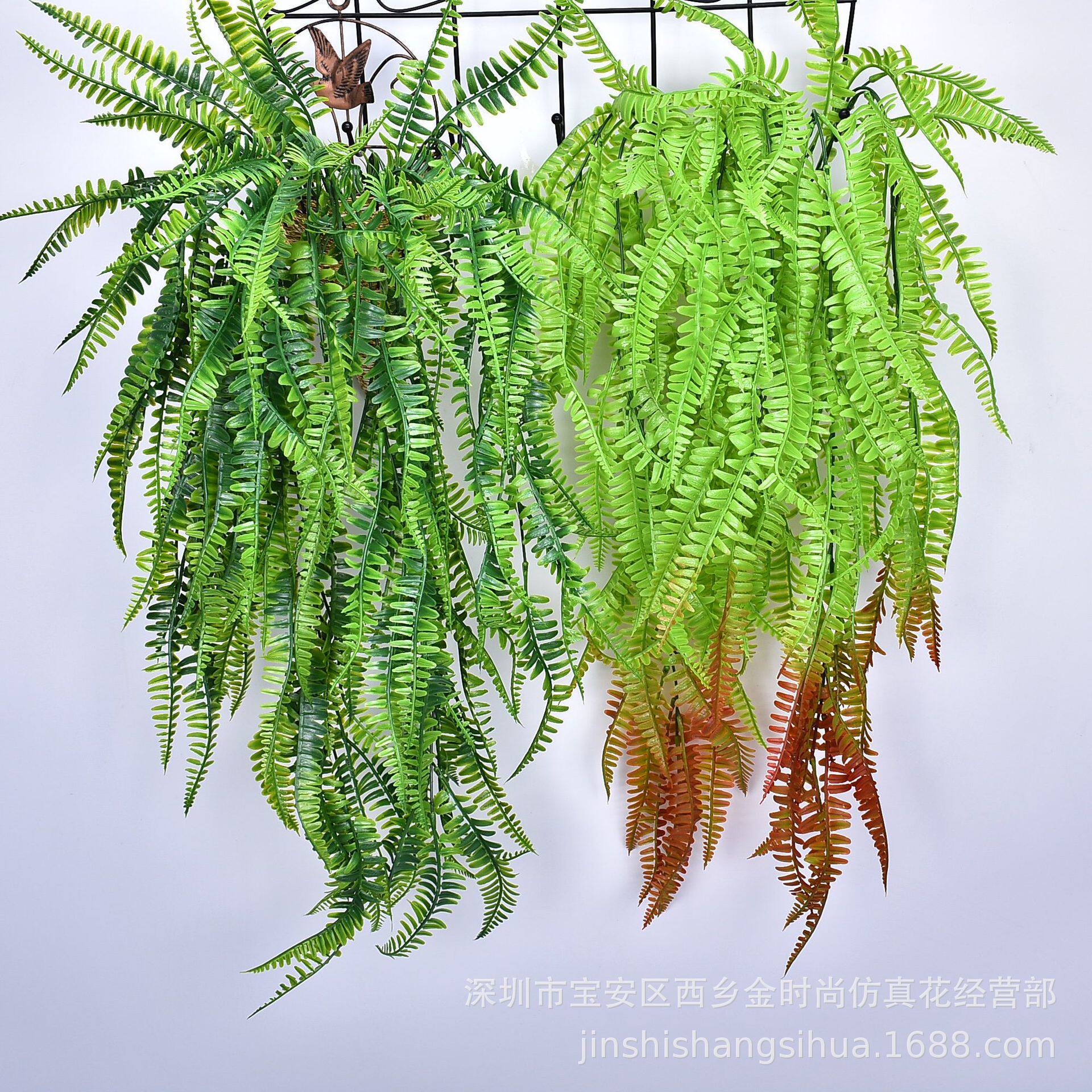 绿色植物仿真波斯草壁挂加长蕨草壁挂绿色仿真植物藤蔓叶子