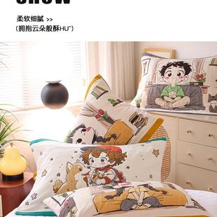 八层纱布棉枕巾一对装2025新款四季通用柔软卡通家用加厚枕头盖巾