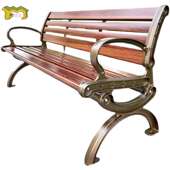 公园L 2008椅户花园长椅室外座铸椅商场庭外院长铝坐凳靠背广场条