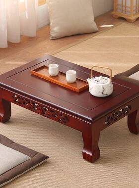 榻榻米茶炕桌桌实木中式飘窗桌几子小茶桌UCU桌阳台矮桌国学和室