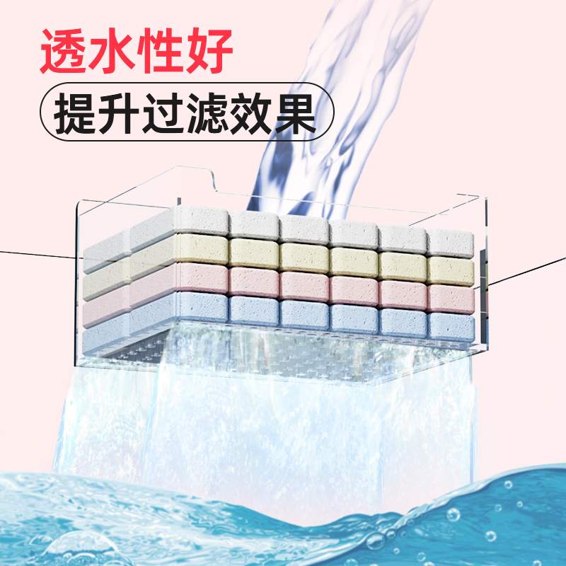 老渔匠鱼缸过滤材料硝化细菌屋鱼池净水族陶瓷环石英球过滤器培菌