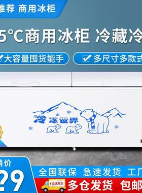 冰柜卧式岛柜冰箱冷藏冷冻柜玻璃门保鲜柜商用冰柜冷链超市展示柜