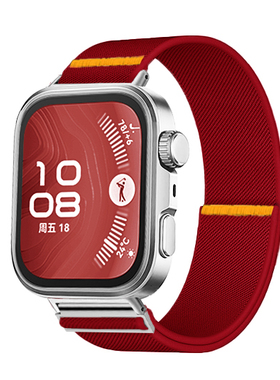 适用华为FIT3表带智能手表watchfit4pro弹力尼龙腕带手环watch四代专用编织夏运动新款new替换带女创意男配件