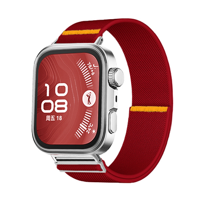 适用华为FIT3表带智能手表watchfit4pro弹力尼龙腕带手环watch四代专用编织夏运动新款new替换带女创意男配件