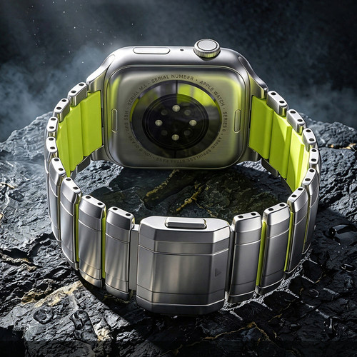 适用AppleWatch Ultra3/2/1表带磁吸金属苹果S12硅胶内衬表带iwatch10表链S9高级感s11轻奢se设计师款49mm男
