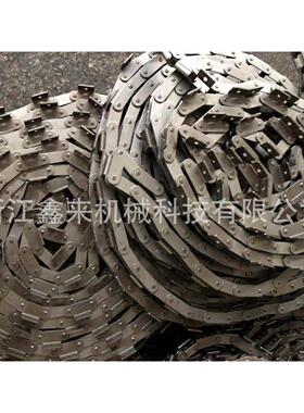 供应C2080H 50.8 双节距大小滚子C2080k2带附件90度弯板输送链条