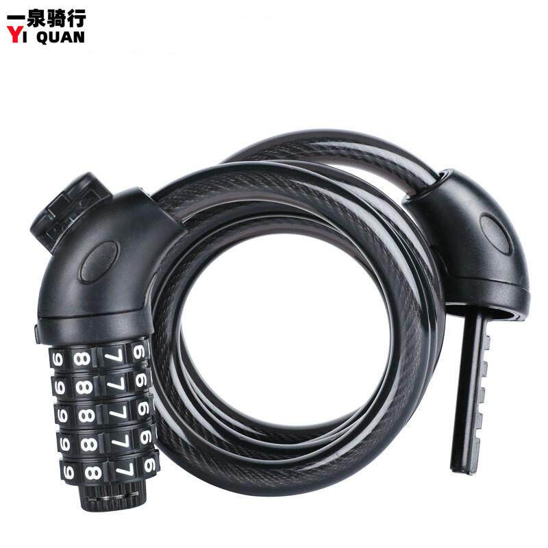 通用TY-566五位山地自行车锁 防盗骑行装备跨境电动车密码钢丝锁