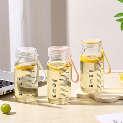 高硼硅耐高温牛奶杯家用便携外带学生咖啡杯玻璃带刻度高颜值水杯