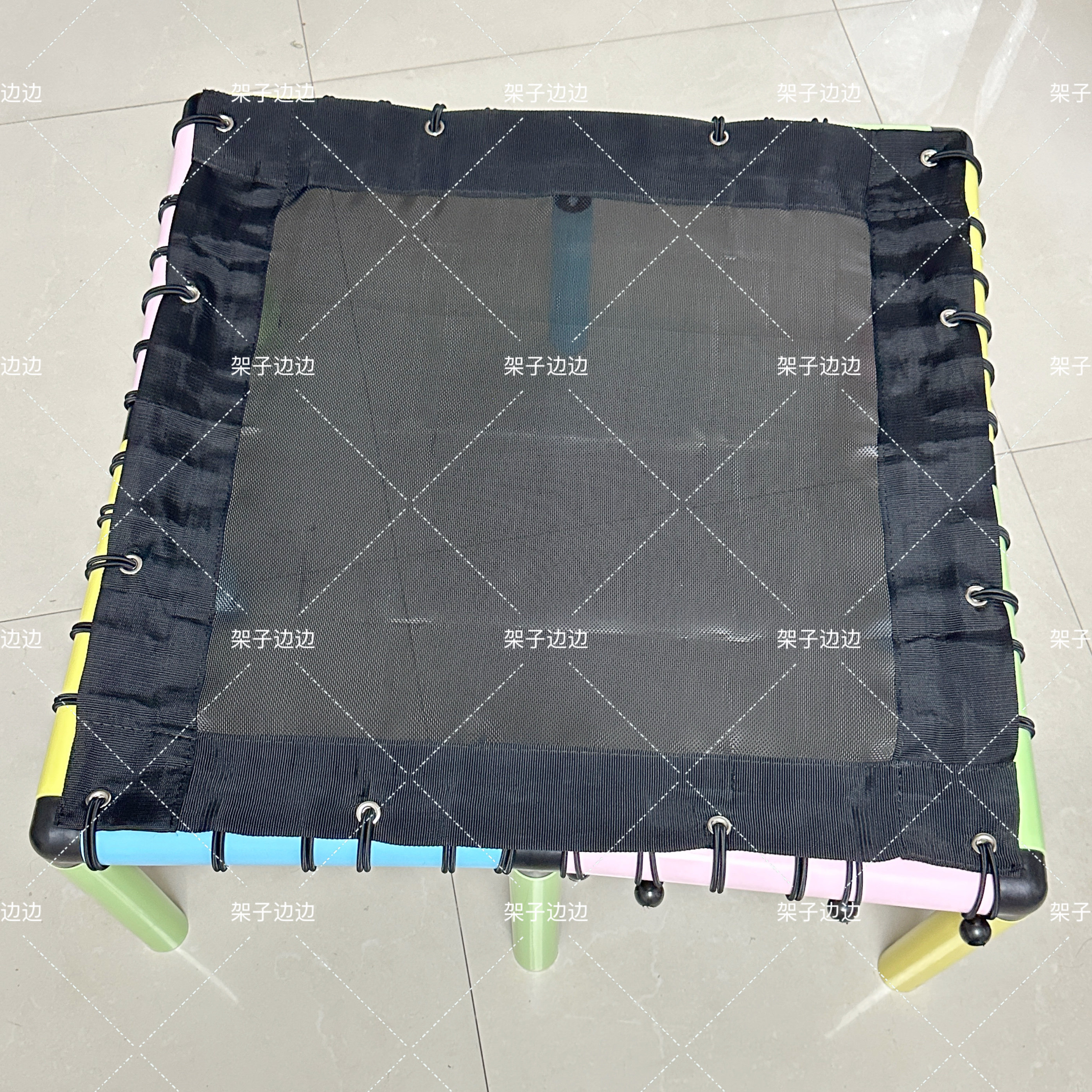 攀爬架蹦床防卡脚蹦布国产攀爬架配件周边平衡感统跳跳床儿童蹦床图片