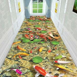 3d简约家用客厅过道地毯满铺拼接长条走廊地垫创意商用酒店可裁剪