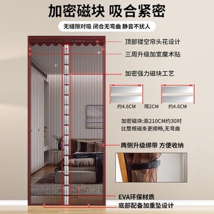 高档 纱窗自粘门纱门沙窗磁铁磁吸门窗防蚊网防蚊磁性门帘2024新款