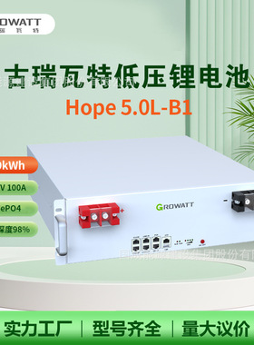 古瑞瓦特Growatt户用低压储能锂电池51.2V 100A 5.12kWh LiFePO4