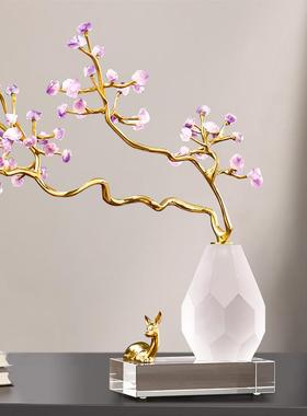 轻奢高档高级感发财树摆件客厅玄关电视柜办公室装饰品乔迁新居礼