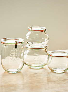 现货德国WECK玻璃罐郁金香系列密封储存罐果酱瓶腌制罐糖果烘培
