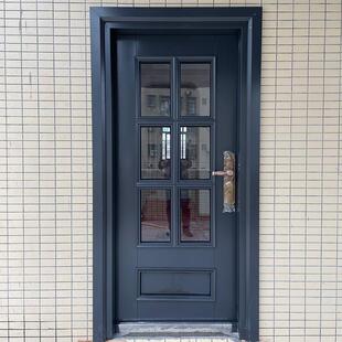锌合金别墅玻璃阳台后门进户门乡村家用单门农村自建房入户防盗门