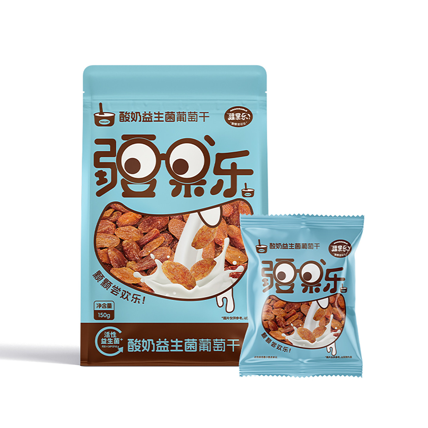 疆果乐红枣益生菌酸奶葡萄干酸甜奶味十足大颗粒爽独立包150克