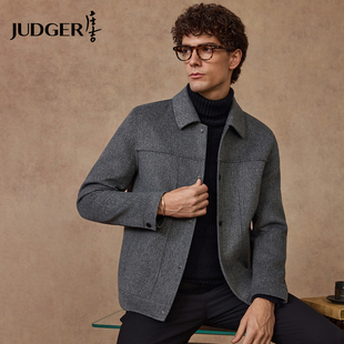 【50%羊毛】庄吉男士夹克2025秋冬商务休闲毛呢子大衣老钱风男装