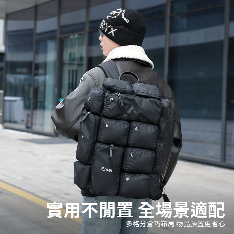 Lezener双肩包男女款户外徒步旅行背包防水耐用耐磨大容量轻便包