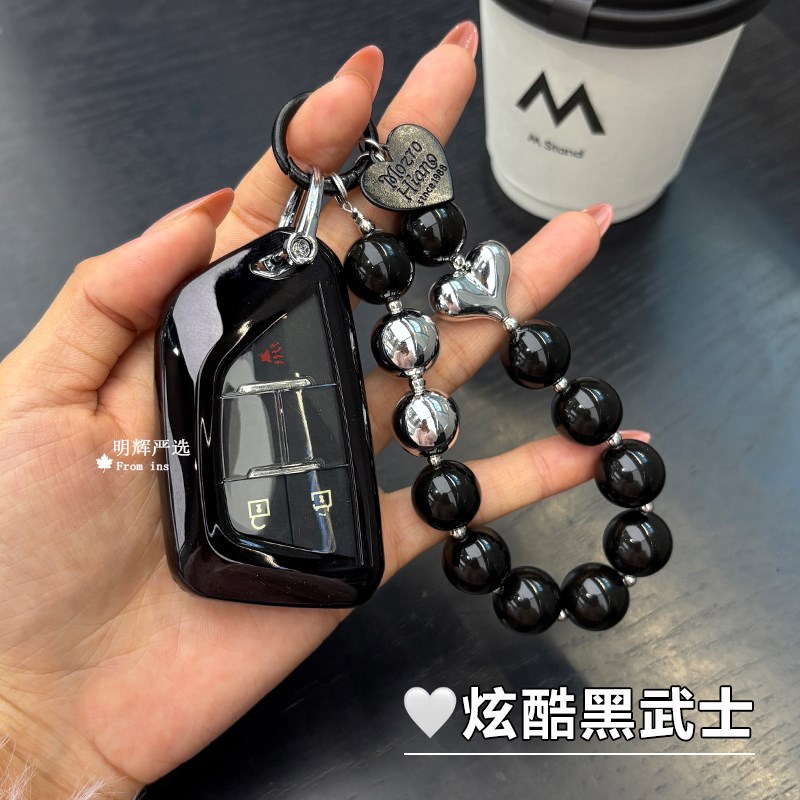适用24-25款凯迪拉克钥匙套xt5xt4xt6ct5xtsct6atsl黑Y粉扣ct4壳