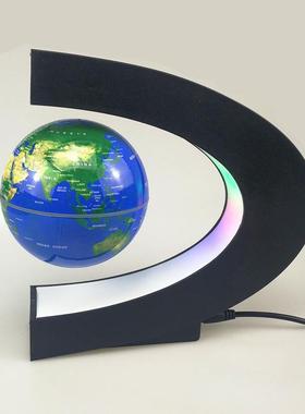 磁悬浮地球仪自转发光欧式办公室桌面客厅摆件容易创意商务礼品