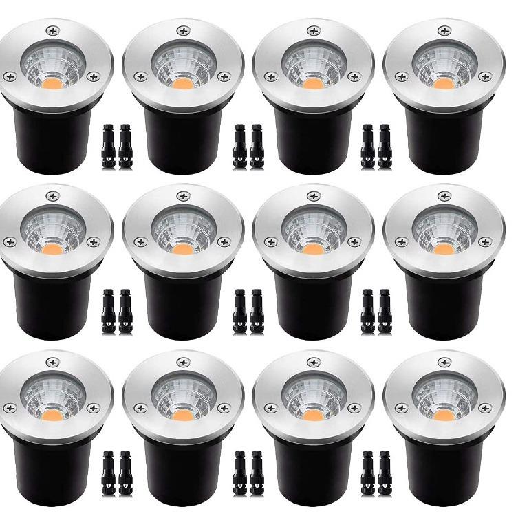 3w5w6w瓦 埋地灯304不锈钢面65mm地埋灯庭院射灯12v24v90-277v