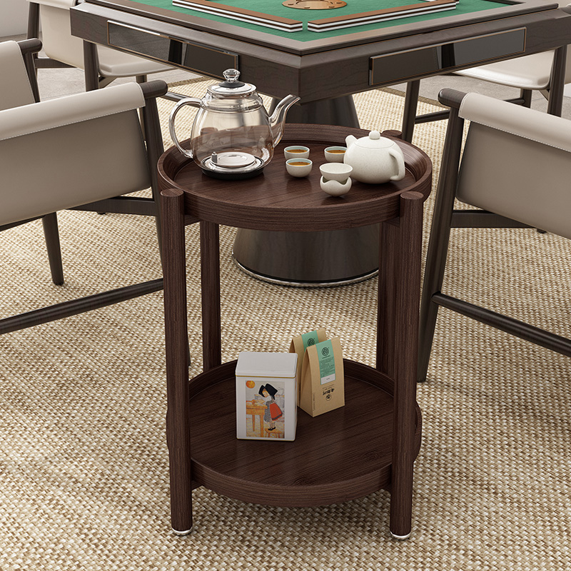 可移动麻将边几客厅边柜小茶几置物架小桌子棋牌室茶水架角几推车