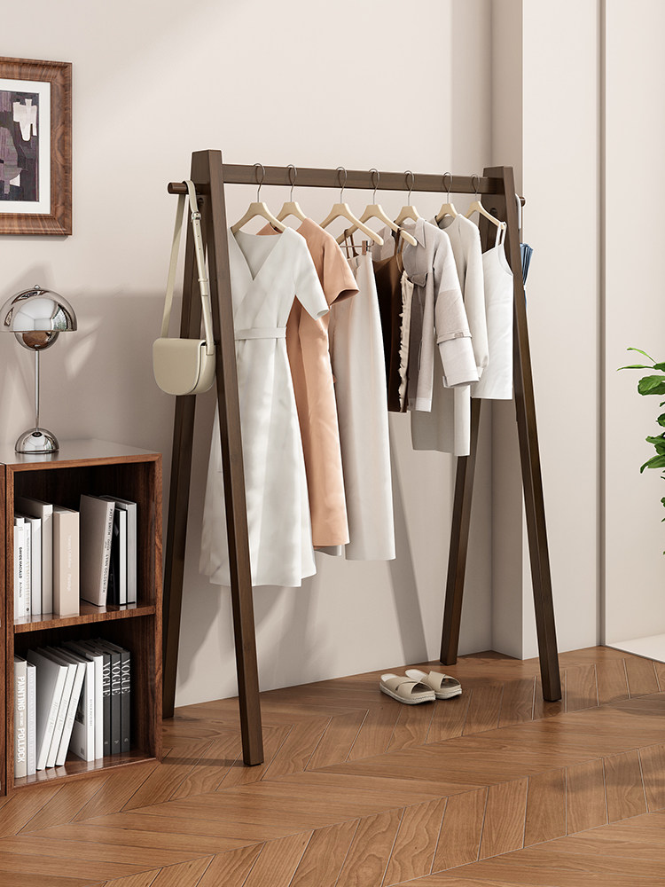 简约现代衣架落地式卧室不占空间衣架家用储物架室内衣架储物架