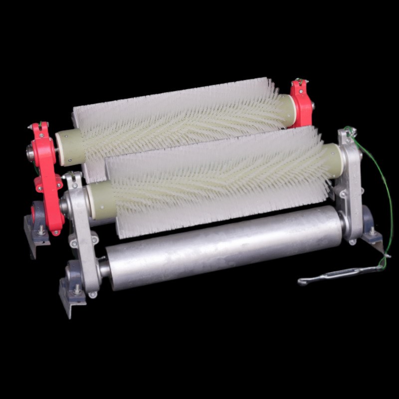 无动力旋转滚刷清扫器皮带机刷式清扫器被动毛刷清扫器耐磨耐用